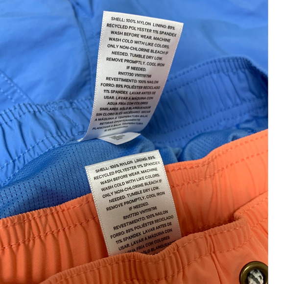 2 New Art Class Boys XL Peach Blue Drawstring Waist UPF 50+ Swim Trunks - Picture 5 of 5